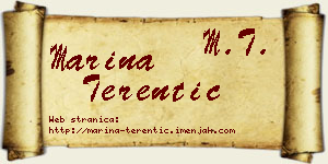 Marina Terentić vizit kartica